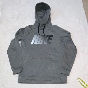 Nike  Dri-fit grey hoodie logo sweatshirt size Medium